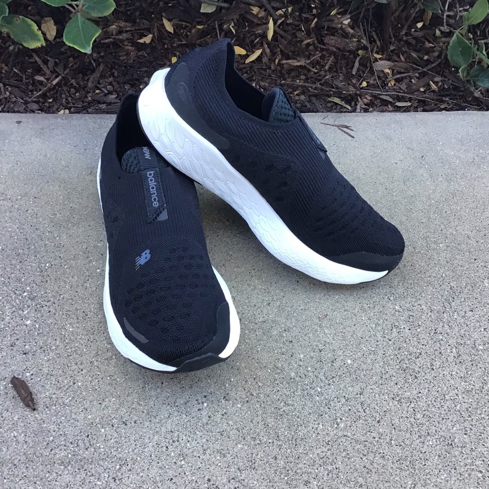 NEW NEW BALANCE men’s fresh foam x 1080 unlaced shoes in black/white
